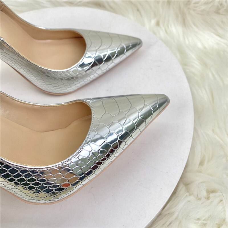 🪩 UnWritten Style Silver Status Stiletto Pumps eprolo
