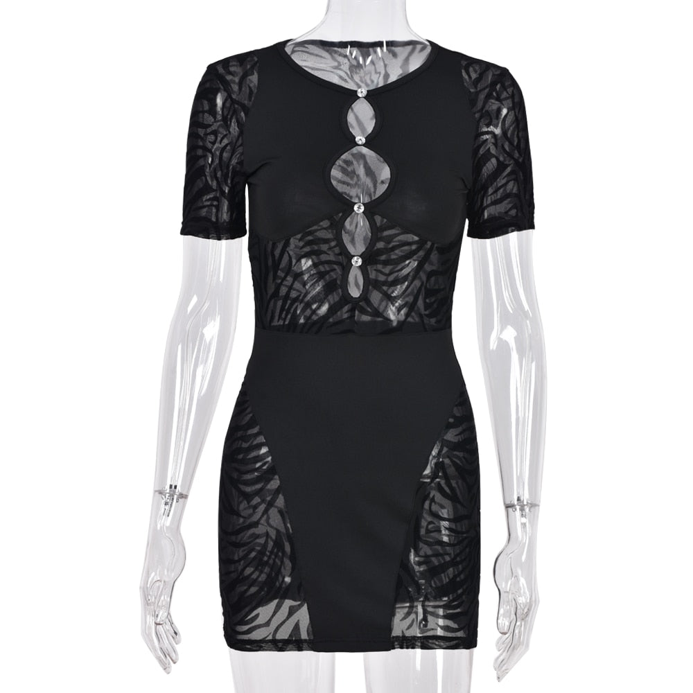 🖤 Unwritten Style —Wild Intentions Sheer Mini Dress eprolo