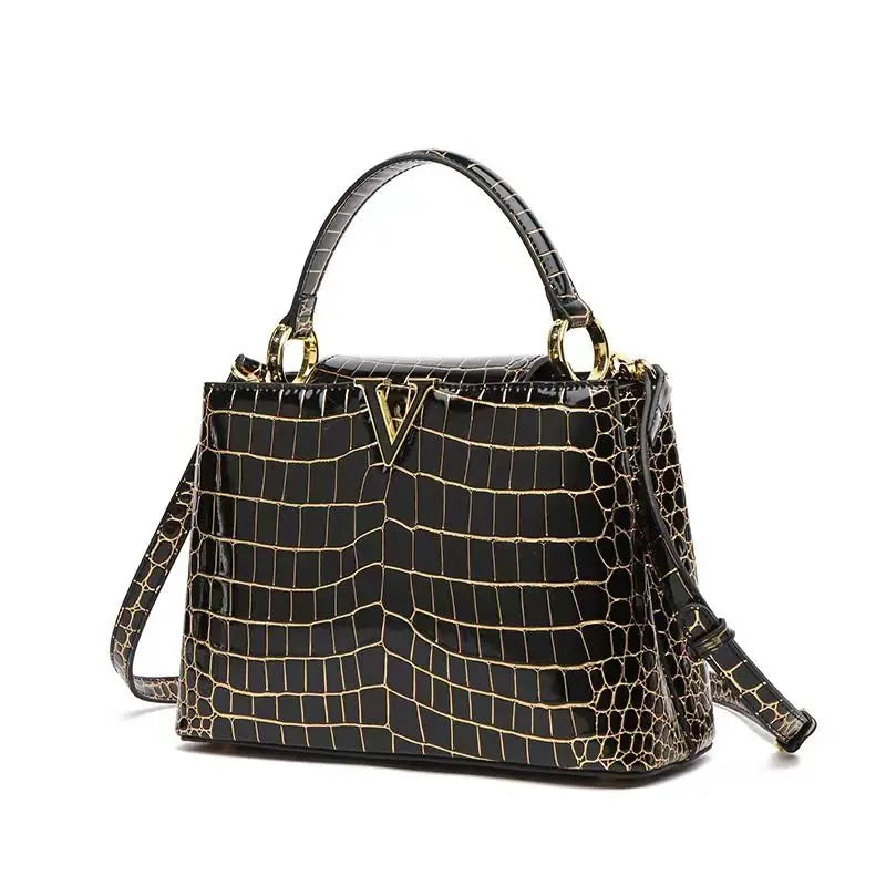 UnWritten Style — “Pretty in Power” Croc-Embossed Handbag eprolo
