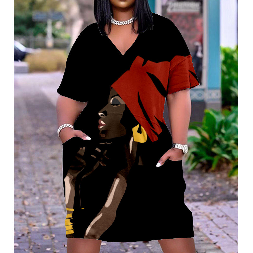 UnWritten Style — “Crowned in Confidence” Graphic T-Shirt Dress eprolo