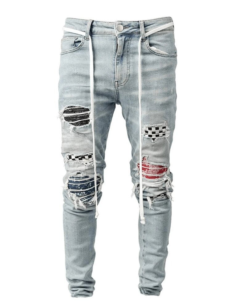 UnWritten Style — Rebel Patch Distressed Jeans eprolo