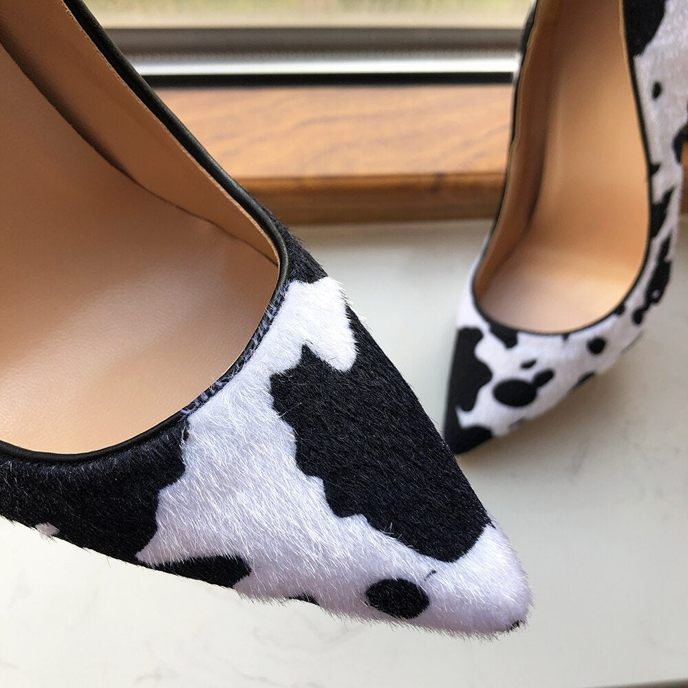 🐄 UnWritten Wild Side Cow Print Stiletto Pumps eprolo