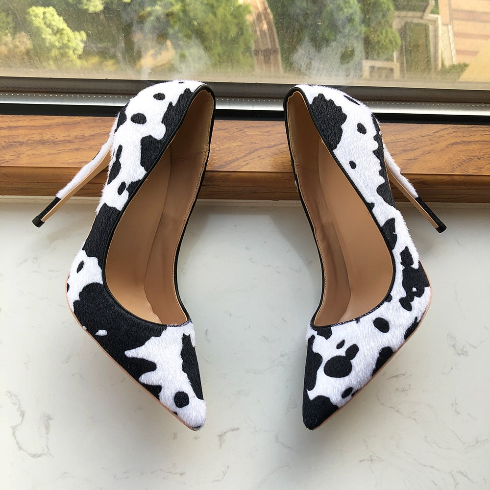 🐄 UnWritten Wild Side Cow Print Stiletto Pumps eprolo