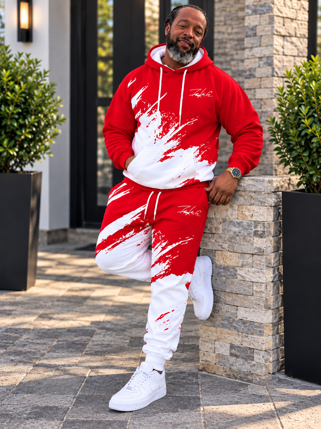 🔥 UnWritten Style | The Red Reign Men’s Statement Tracksuit