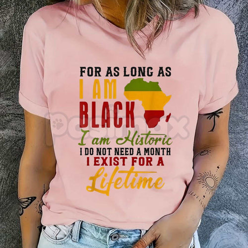 "I Am Black History" Men’s T-Shirt - Bold Black History Month Graphic Tee, Empowering African American Heritage Shirt, Premium Heavyweight 100% Cotton Apparel, Black Excellence Unity Top, Cultural Pride Statement Streetwear Pasimax