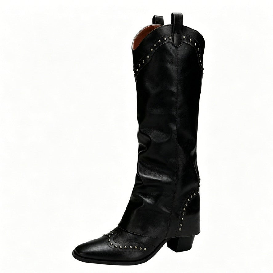 UnWritten Style — “Western Attitude” Studded Boots My Store