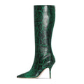 💚 UnWritten Venom Knee-High Stiletto Boots eprolo