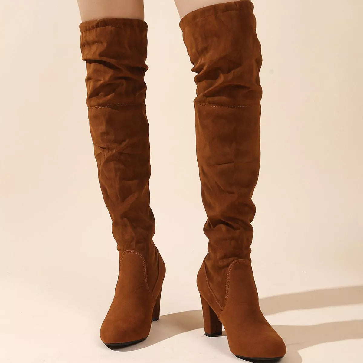 UnWritten Style — Mocha Muse Thigh-High Boots Simply Love