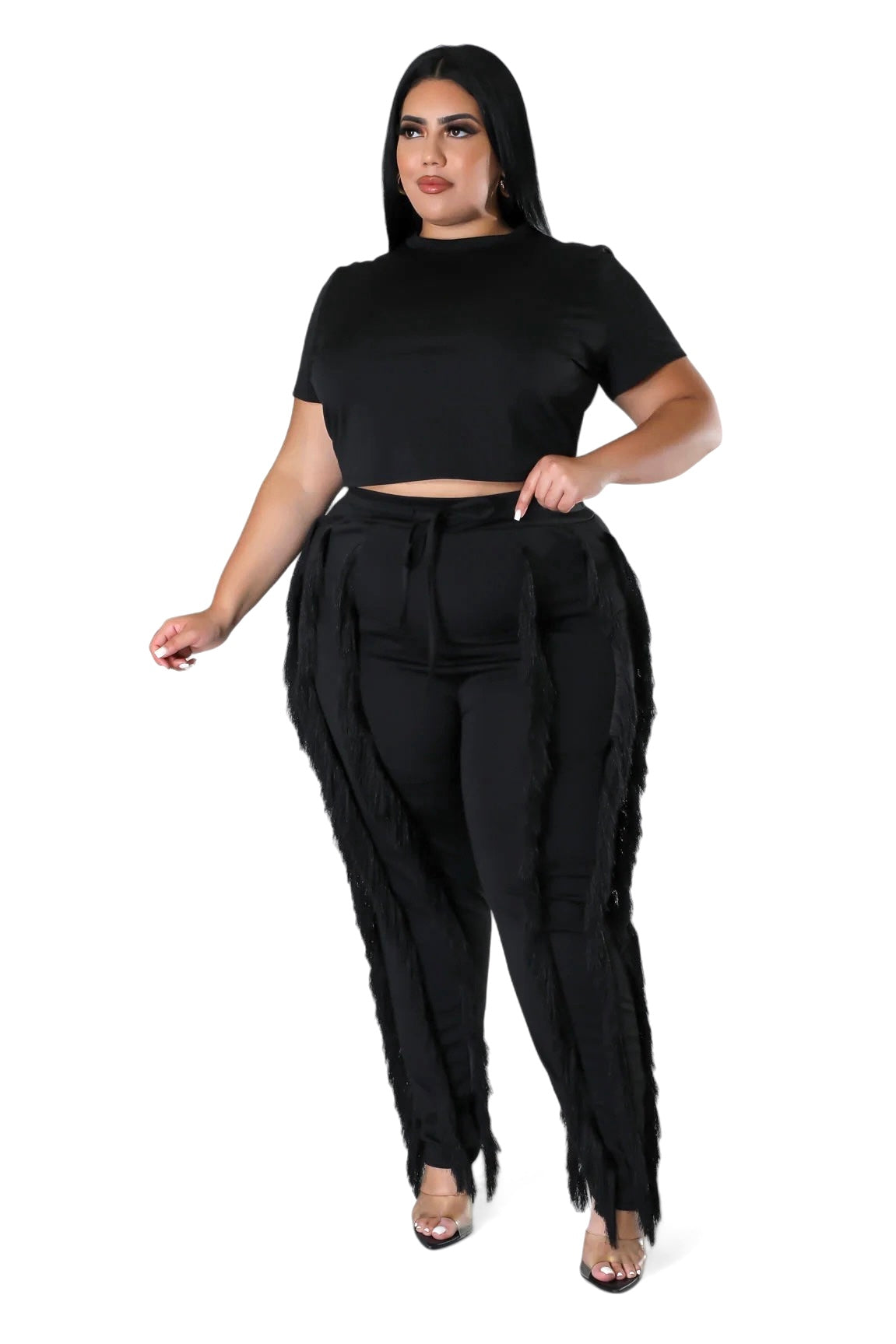 Unwritten Style | Fringe Benefits Plus-Size Pant Set The House of Stylez