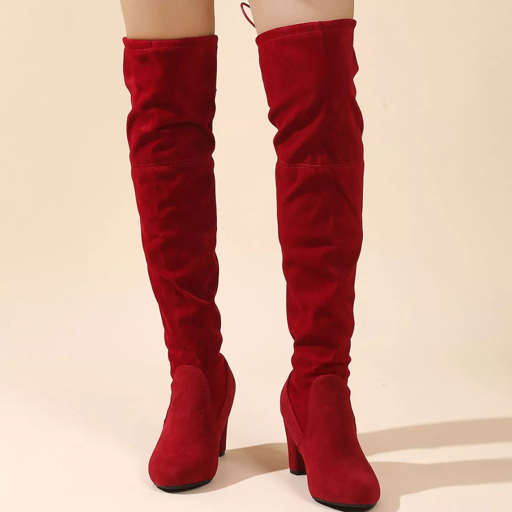 UnWritten Style — Mocha Muse Thigh-High Boots Simply Love