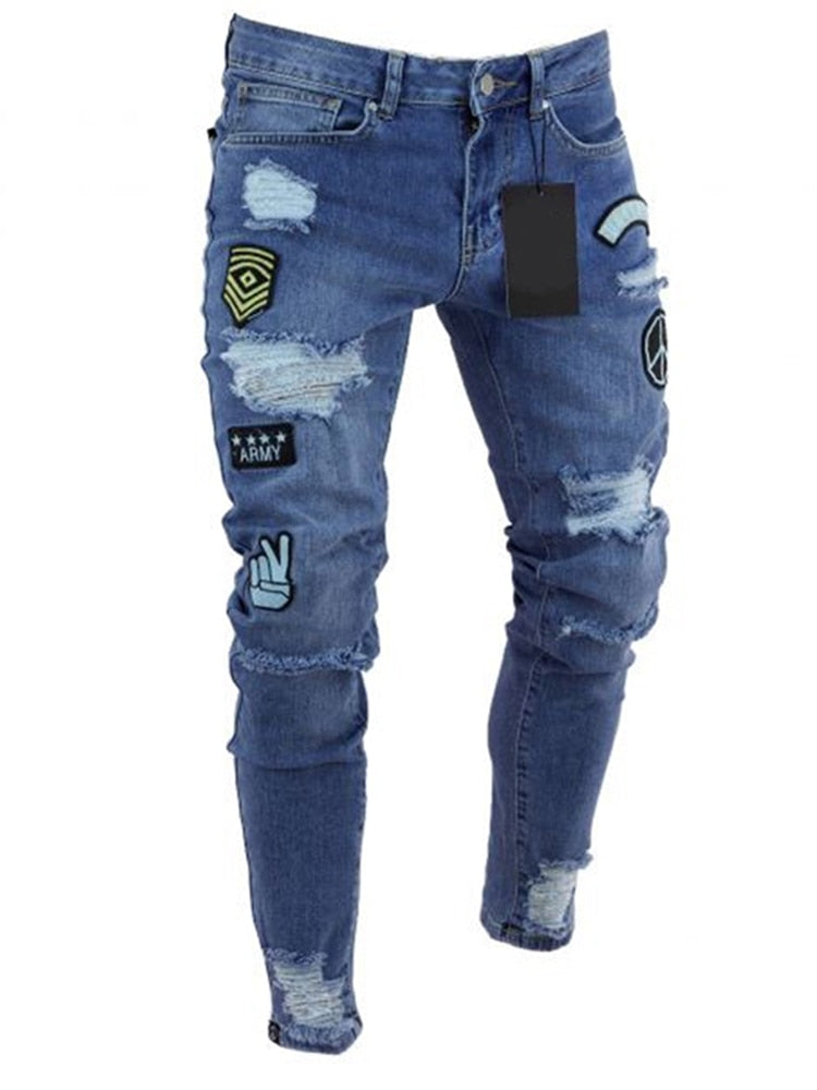 UnWritten Style — Rebel Patch Distressed Jeans eprolo