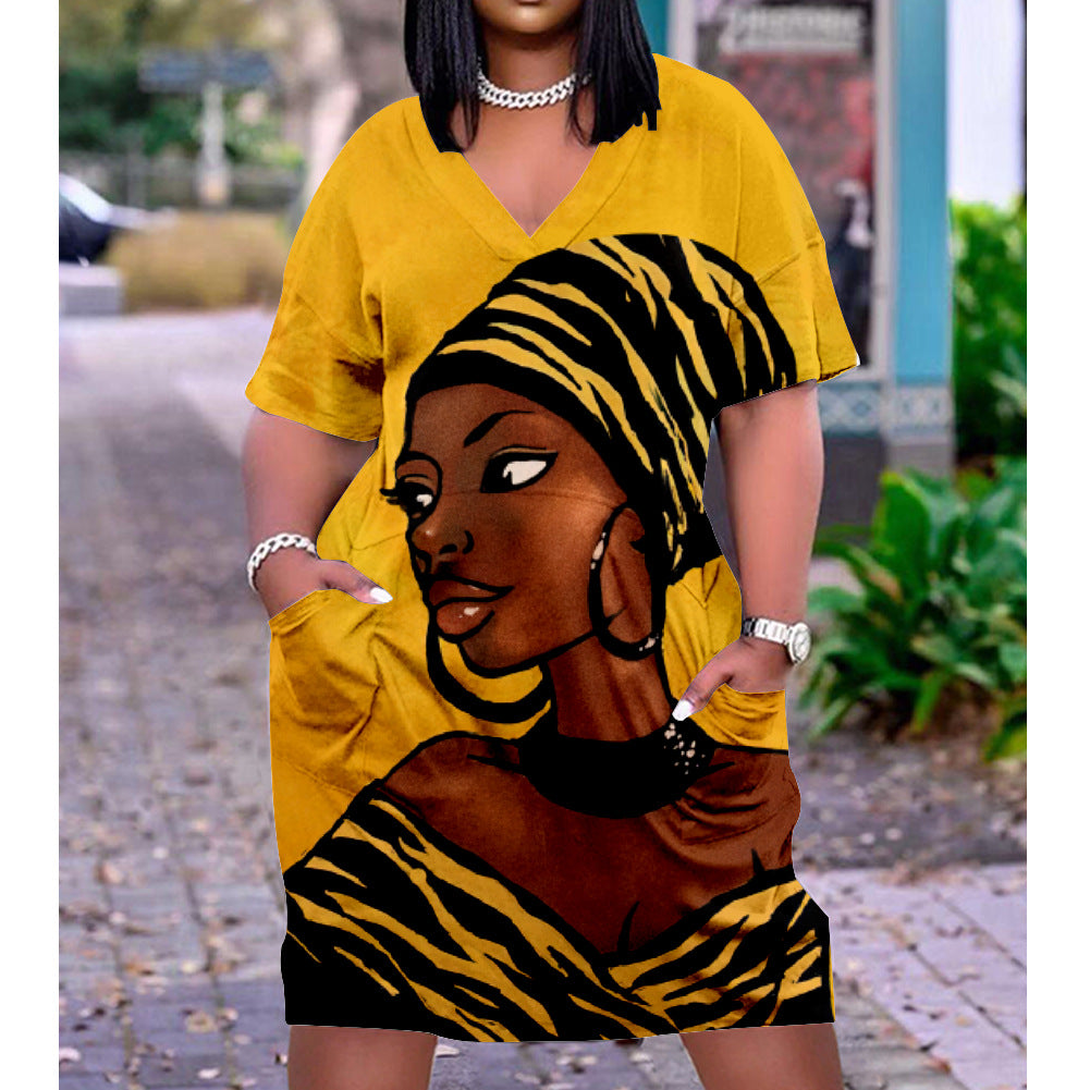 UnWritten Style — “Crowned in Confidence” Graphic T-Shirt Dress eprolo