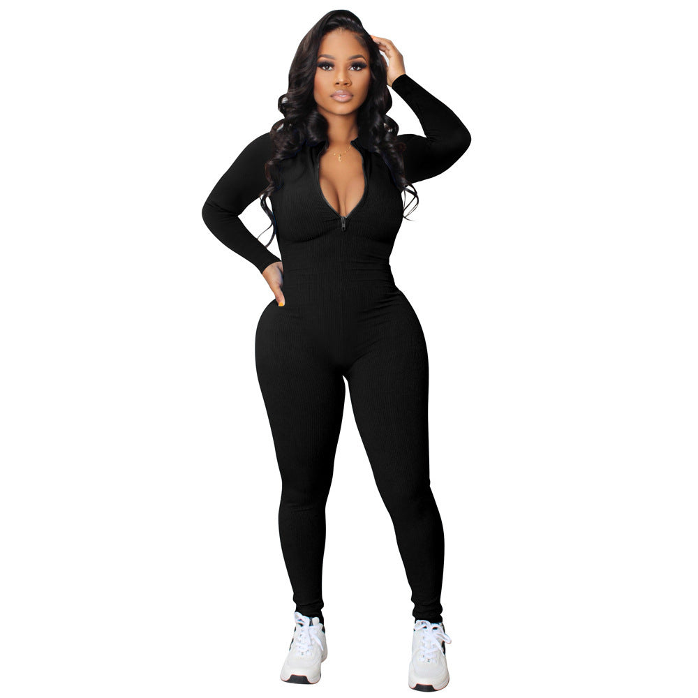 🤍 Unwritten Style — Clean Slate Zip-Up Jumpsuit eprolo