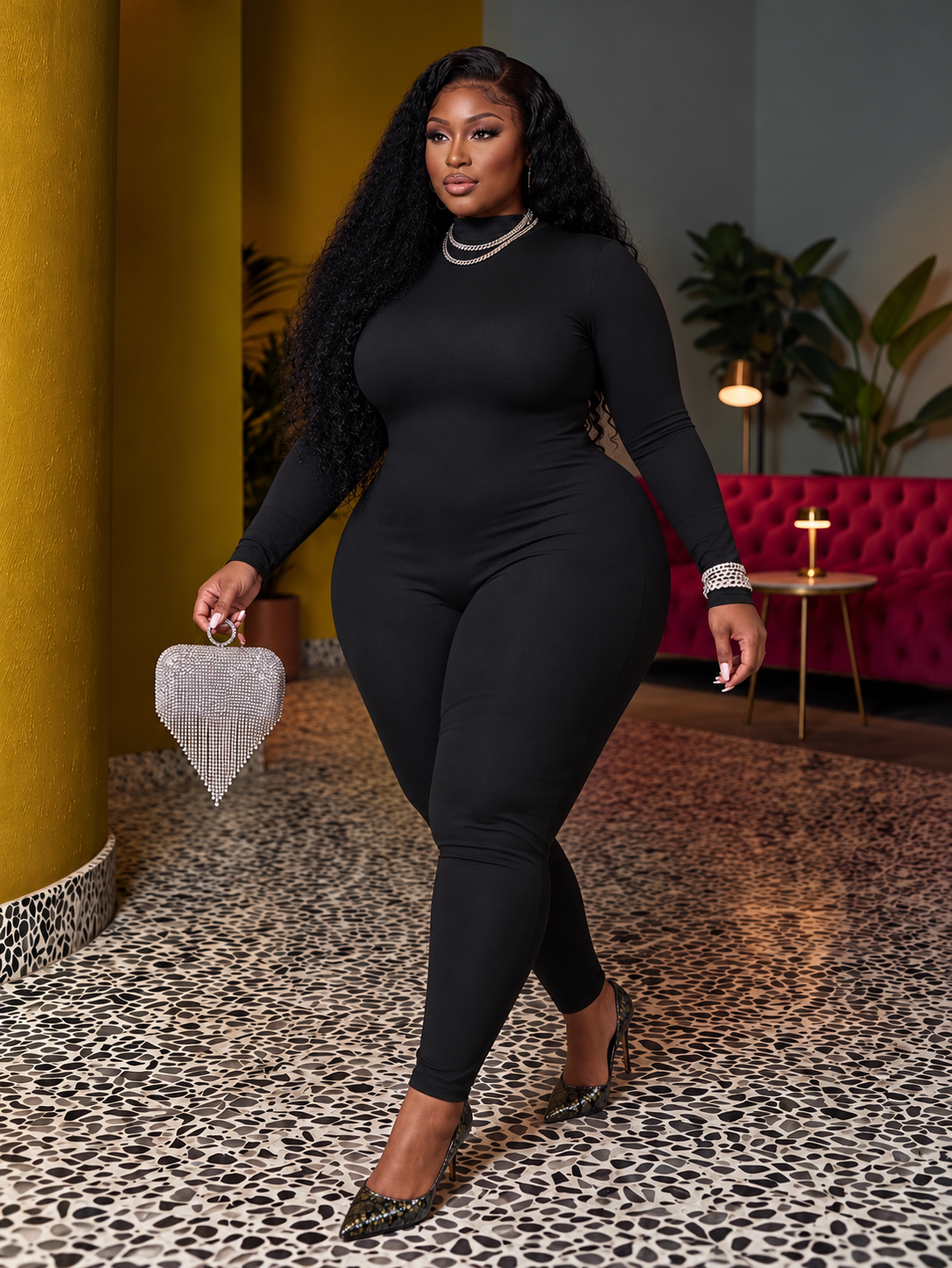 🖤 UnWritten Style | The Curvy Midnight Glam Jumpsuit Shein