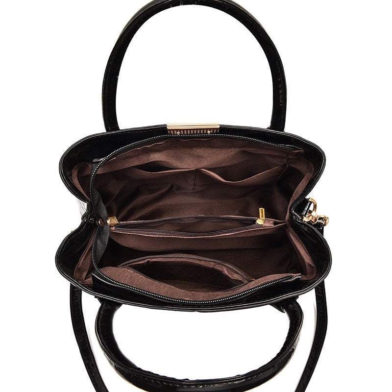 UnWritten Style — “Boss Status” Croc-Embossed Handbag eprolo