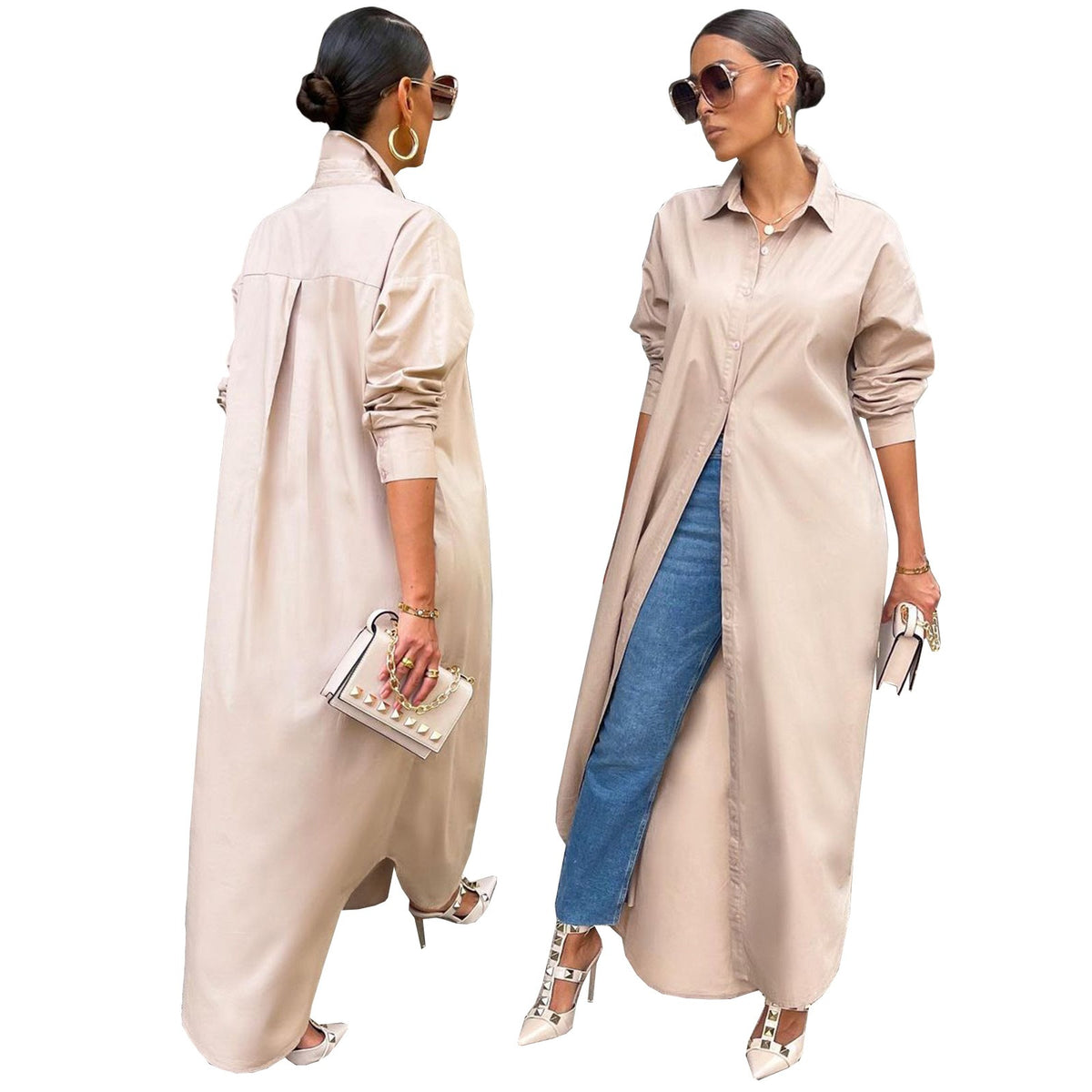 Unwritten Style — Executive Flow Maxi Shirt Dress eprolo