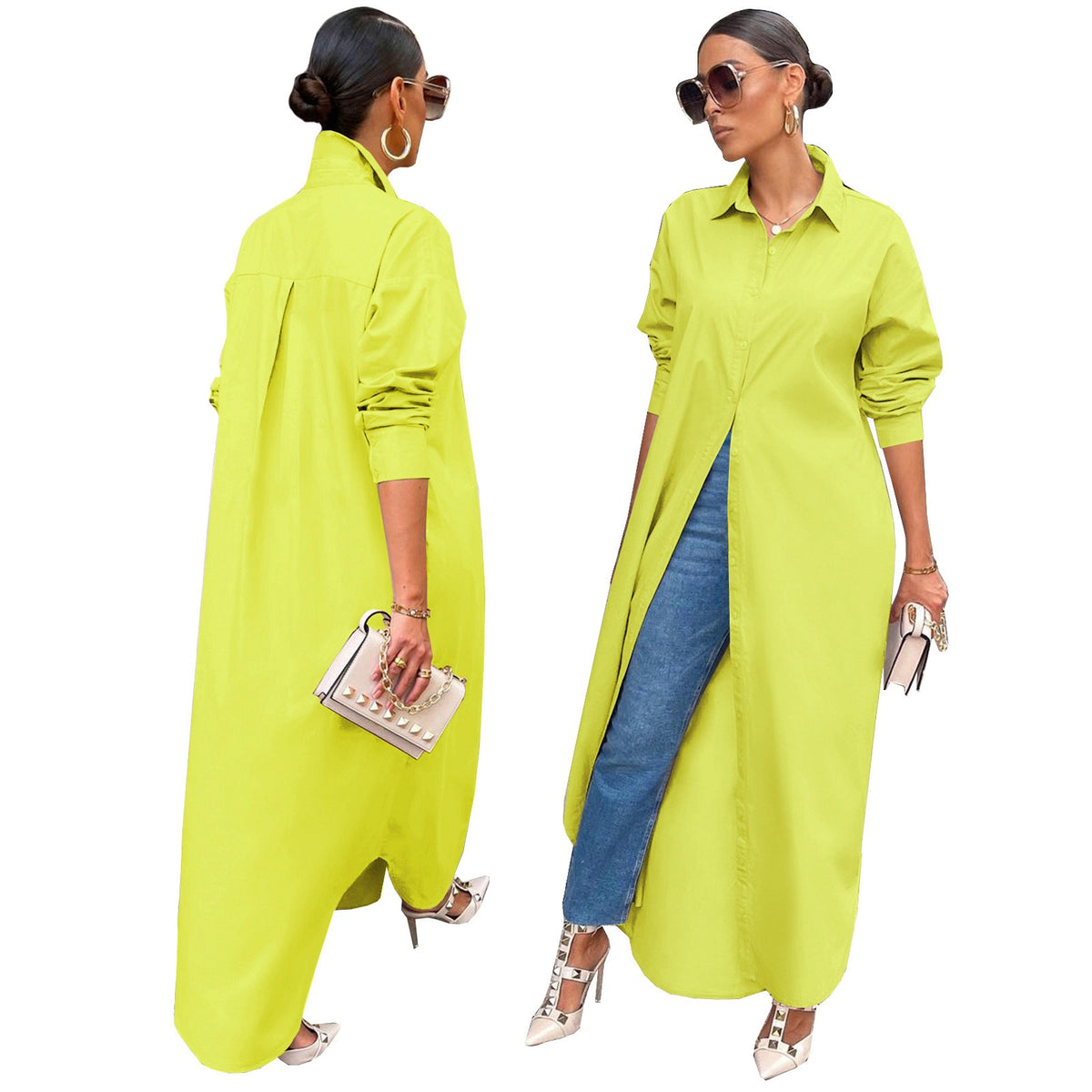 Unwritten Style — Executive Flow Maxi Shirt Dress eprolo