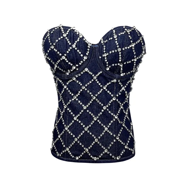 UnWritten Diamond Denim Corset Top eprolo
