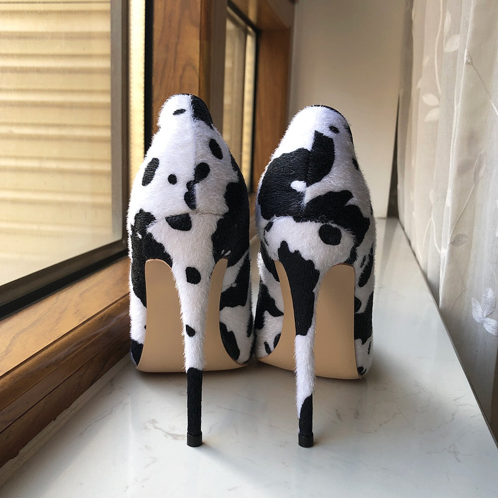 🐄 UnWritten Wild Side Cow Print Stiletto Pumps eprolo