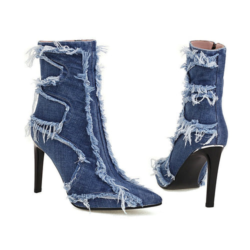 Unwritten Style | Denim After Dark Stiletto Boots 👢💙 eprolo