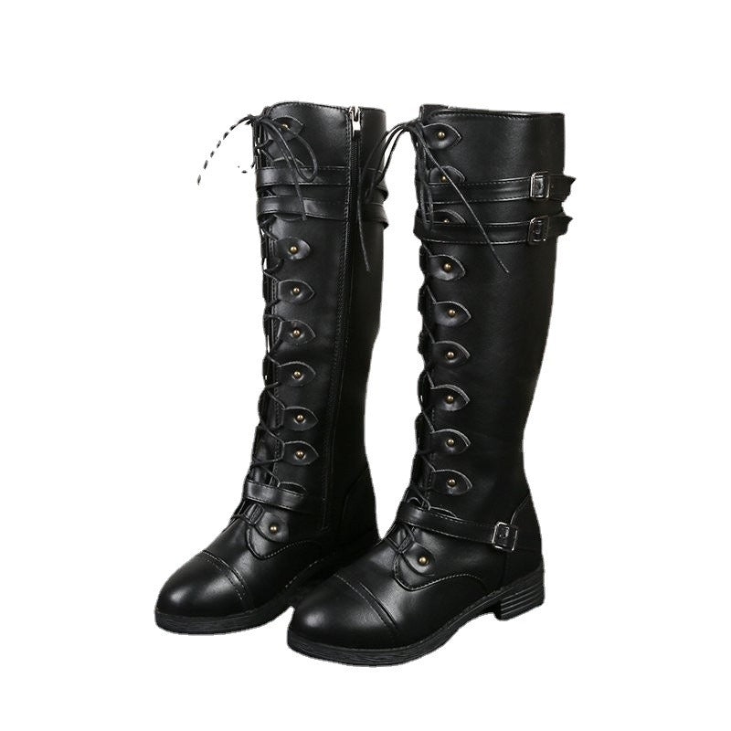 Unwritten Style — Rebel Lace-Up Knee-High Boots eprolo