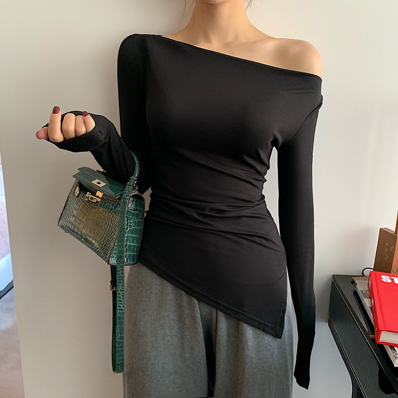 🖤 Unwritten Style — After Hours Asymmetrical Top eprolo