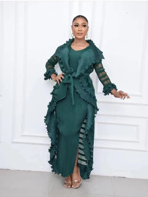 💚 Unwritten Style — Emerald Elegance Ruffle Set eprolo