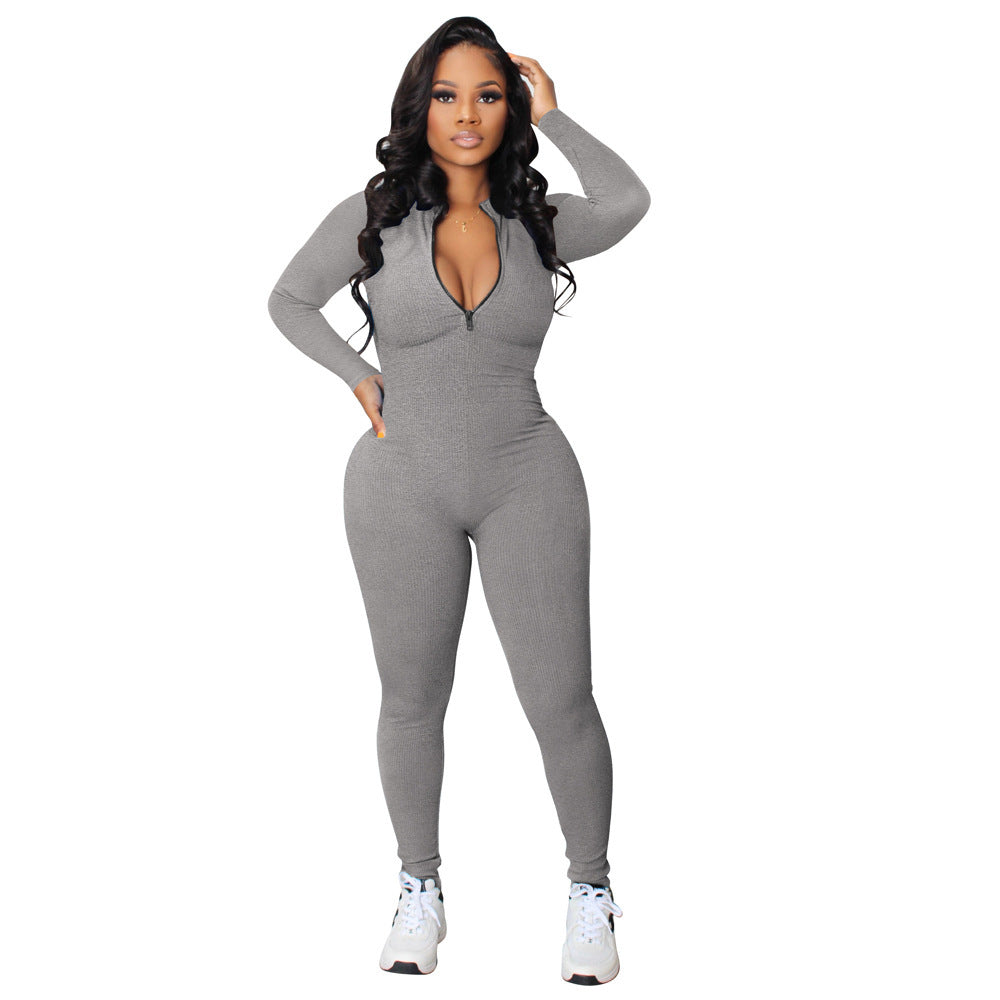 🤍 Unwritten Style — Clean Slate Zip-Up Jumpsuit eprolo