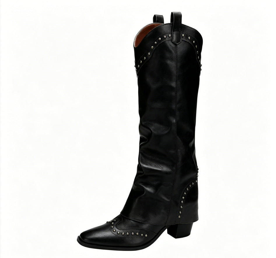 UnWritten Style — “Western Attitude” Studded Boots My Store