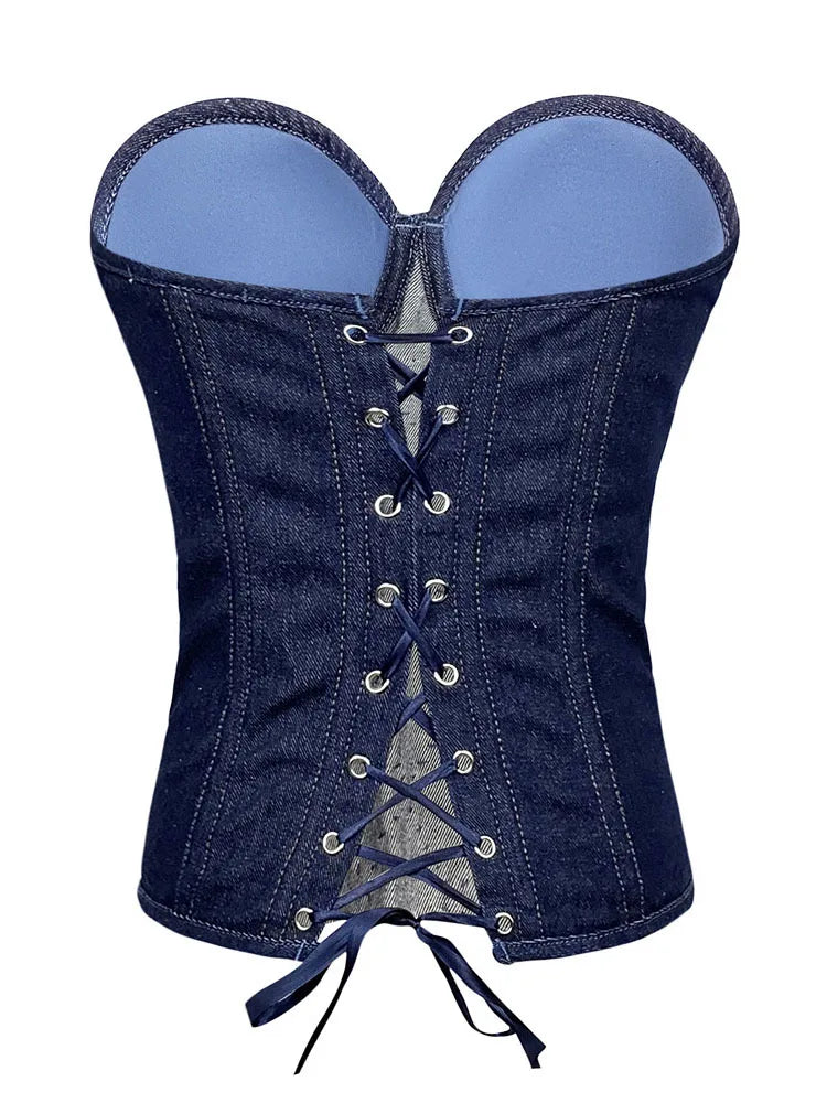 UnWritten Diamond Denim Corset Top eprolo