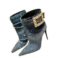 👖✨ UnWritten Diamond Denim Stiletto Booties eprolo