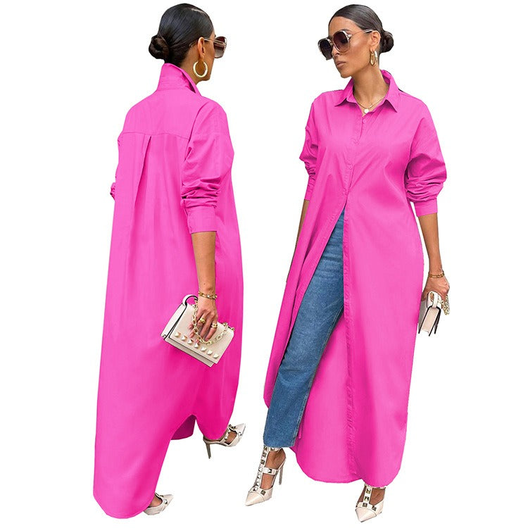 Unwritten Style — Executive Flow Maxi Shirt Dress eprolo