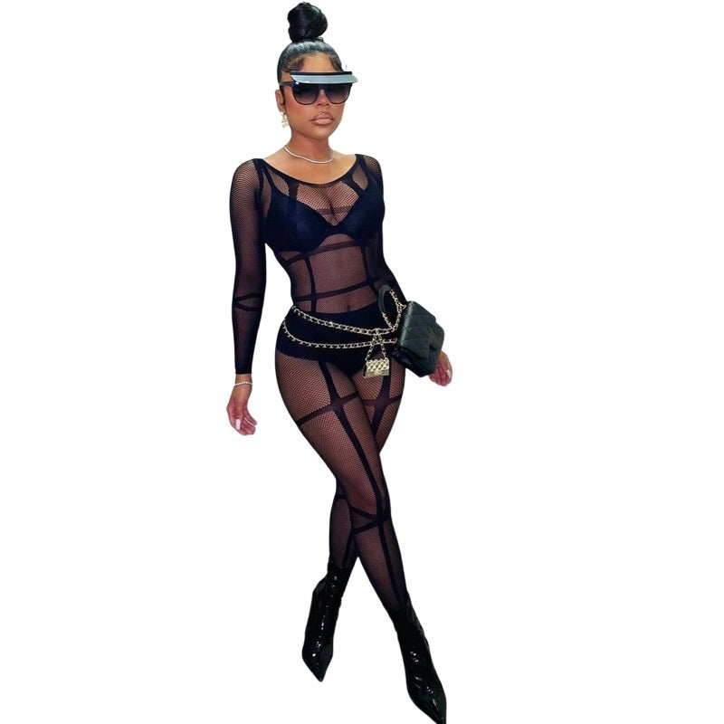 Unwritten Style — After Dark Sheer Mesh Jumpsuit eprolo