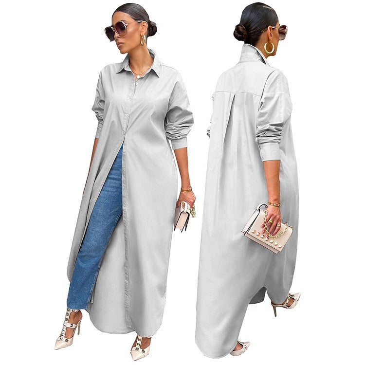 Unwritten Style — Executive Flow Maxi Shirt Dress eprolo