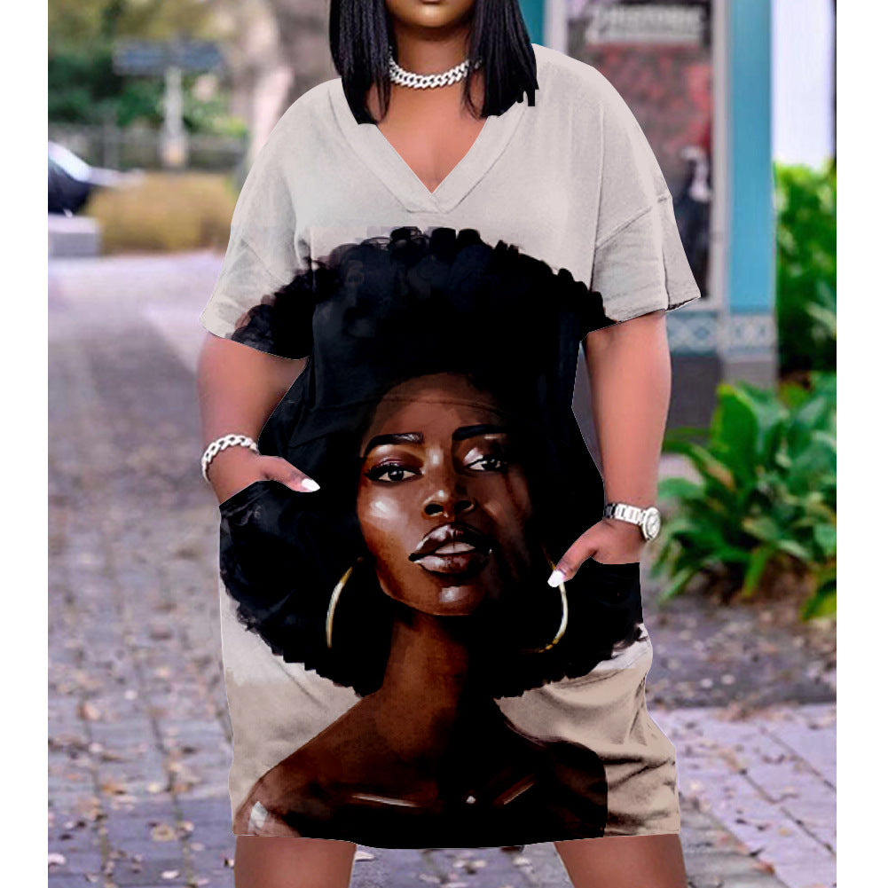 UnWritten Style — “Crowned in Confidence” Graphic T-Shirt Dress eprolo