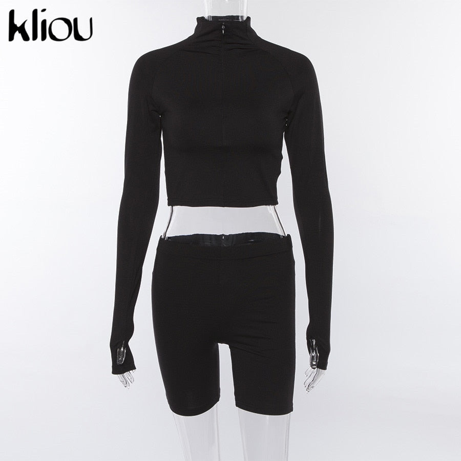 🖤 UnWritten Essential Crop & Biker Short Set eprolo
