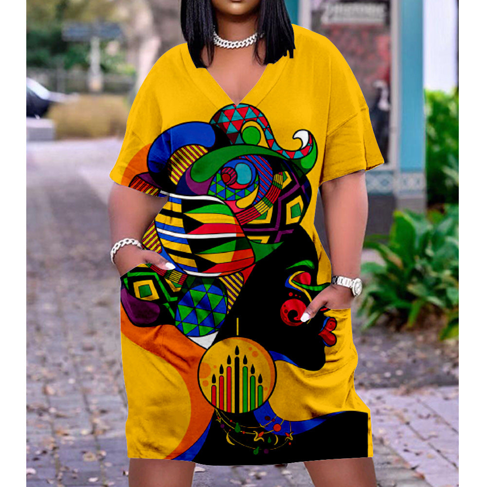 UnWritten Style — “Crowned in Confidence” Graphic T-Shirt Dress eprolo