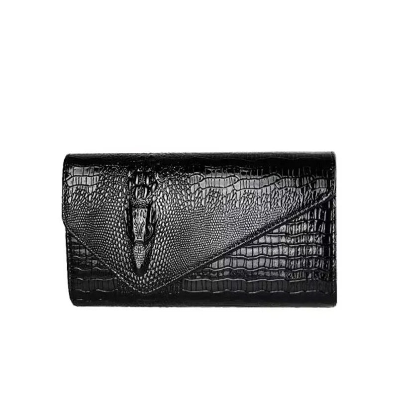 UnWritten Style — “Midnight Luxe” Croc-Embossed Crossbody eprolo