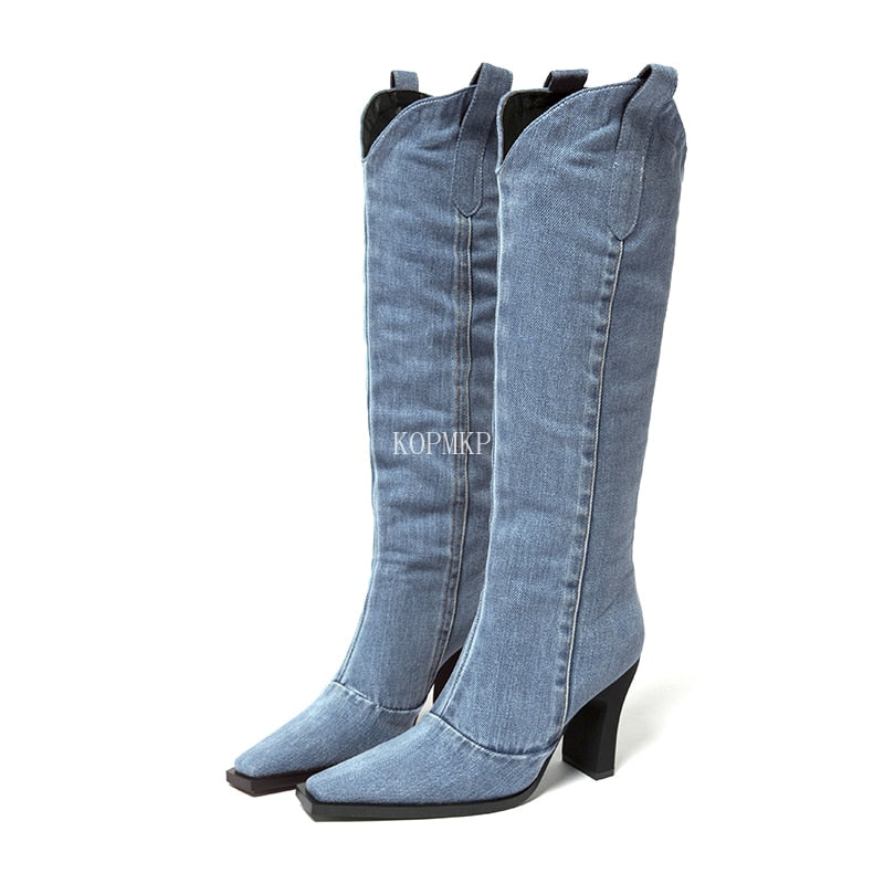 👢 Unwritten Style — Denim After Dark Western Boots eprolo