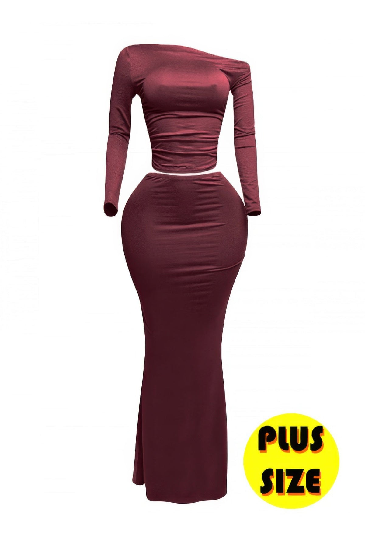 🍷 Unwritten Style After Hours Elegance Plus-Size Two-Piece Rose In Concrete 🥀