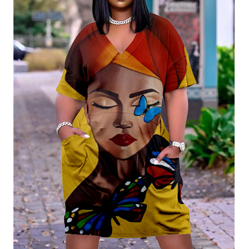 UnWritten Style — “Crowned in Confidence” Graphic T-Shirt Dress eprolo
