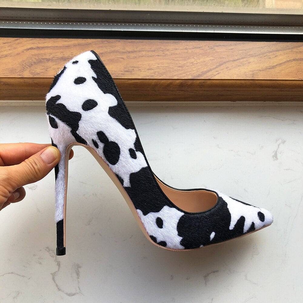🐄 UnWritten Wild Side Cow Print Stiletto Pumps eprolo