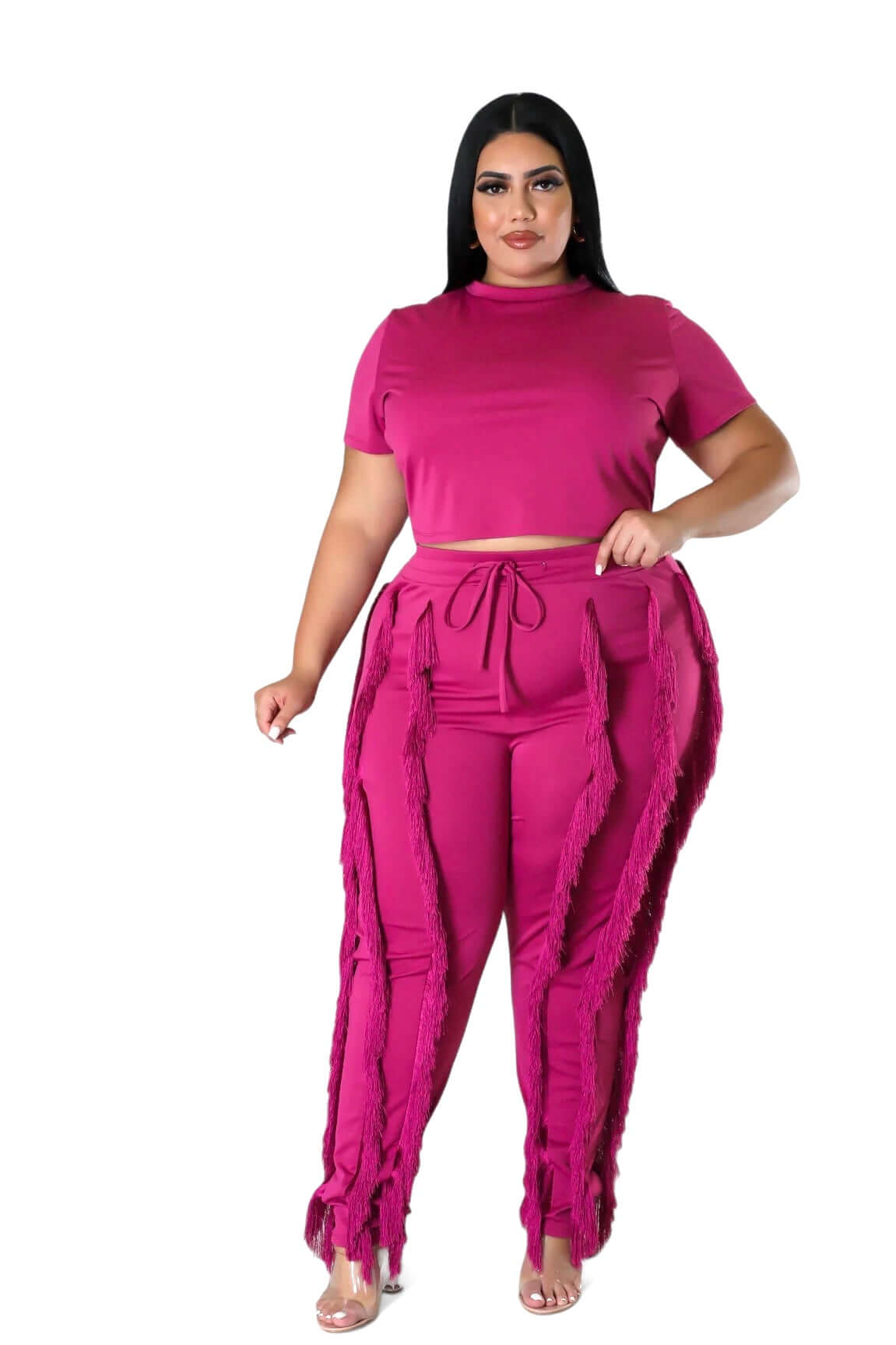 Unwritten Style | Fringe Benefits Plus-Size Pant Set The House of Stylez