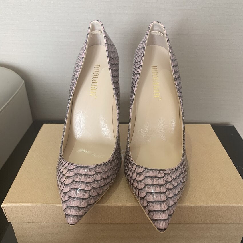 🐍 UnWritten Style Blush Serpent Stiletto Pumps eprolo