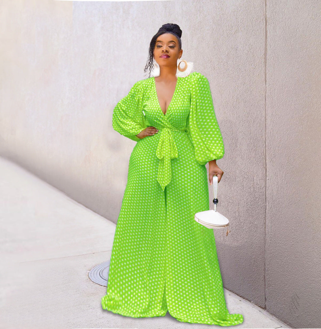 Unwritten Style — Scarlet Spotlight Polka Dot Jumpsuit eprolo