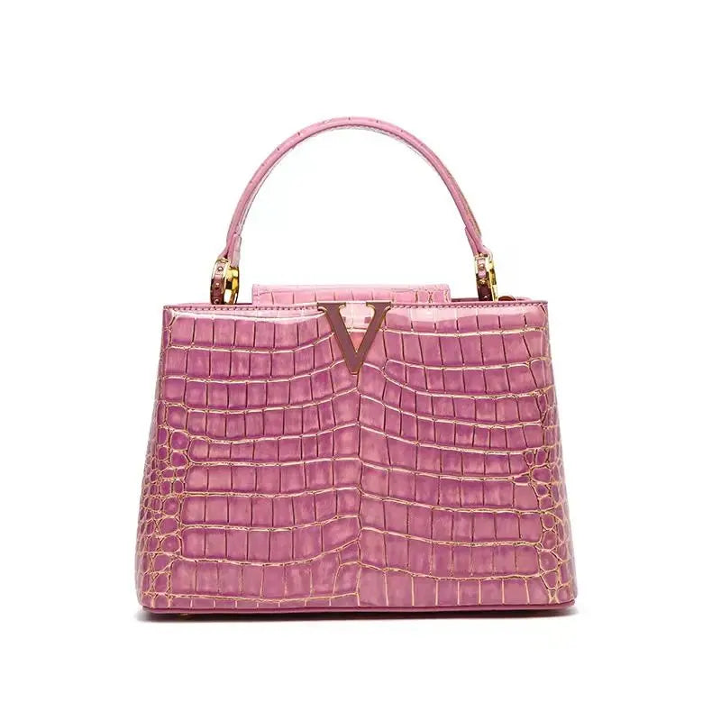 UnWritten Style — “Pretty in Power” Croc-Embossed Handbag eprolo