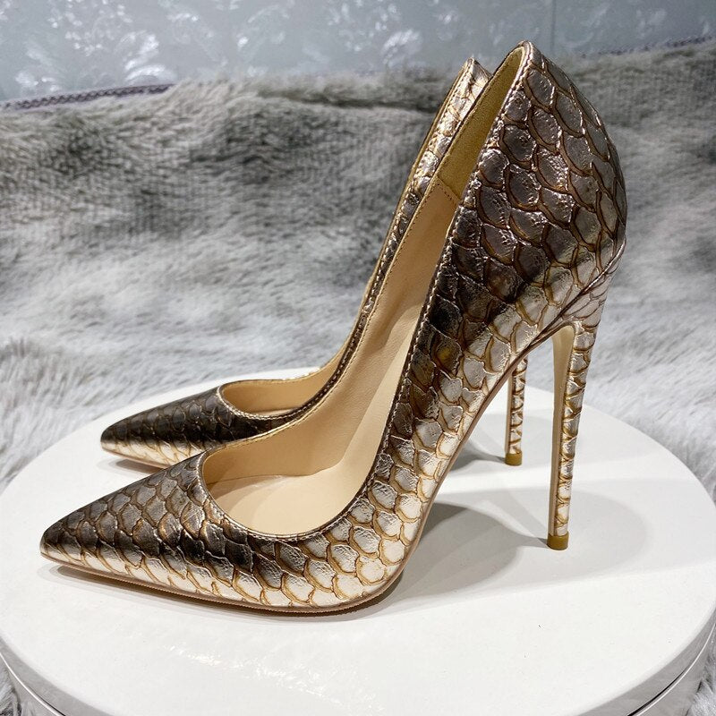 ✨ UnWritten Style Golden Serpent Stiletto Pumps eprolo
