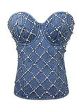 UnWritten Diamond Denim Corset Top eprolo