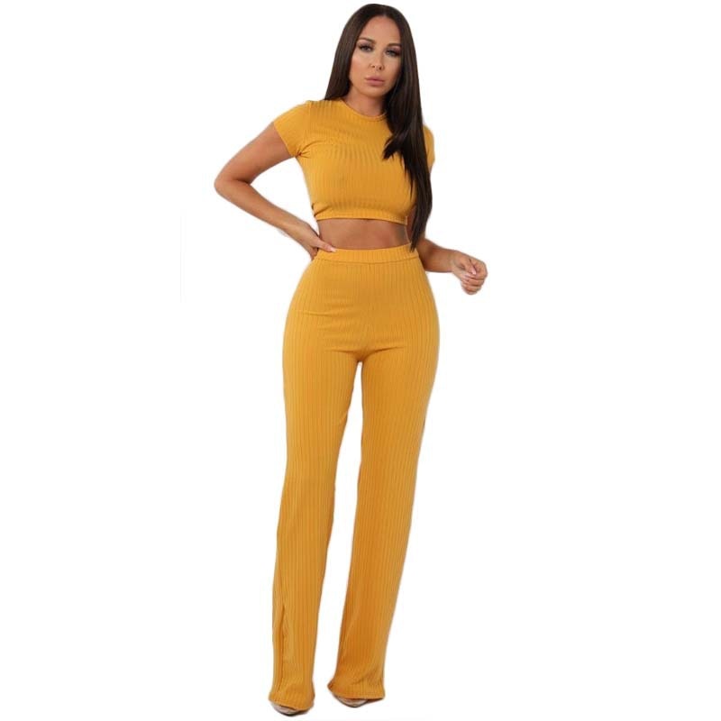 💛 UnWritten Golden Hour Ribbed Two-Piece Set eprolo