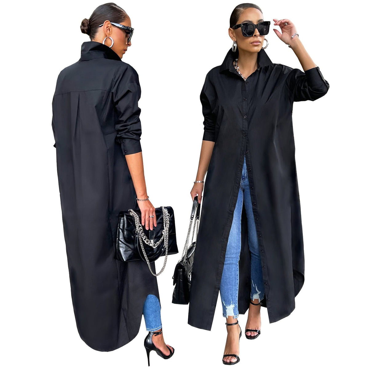Unwritten Style — Executive Flow Maxi Shirt Dress eprolo